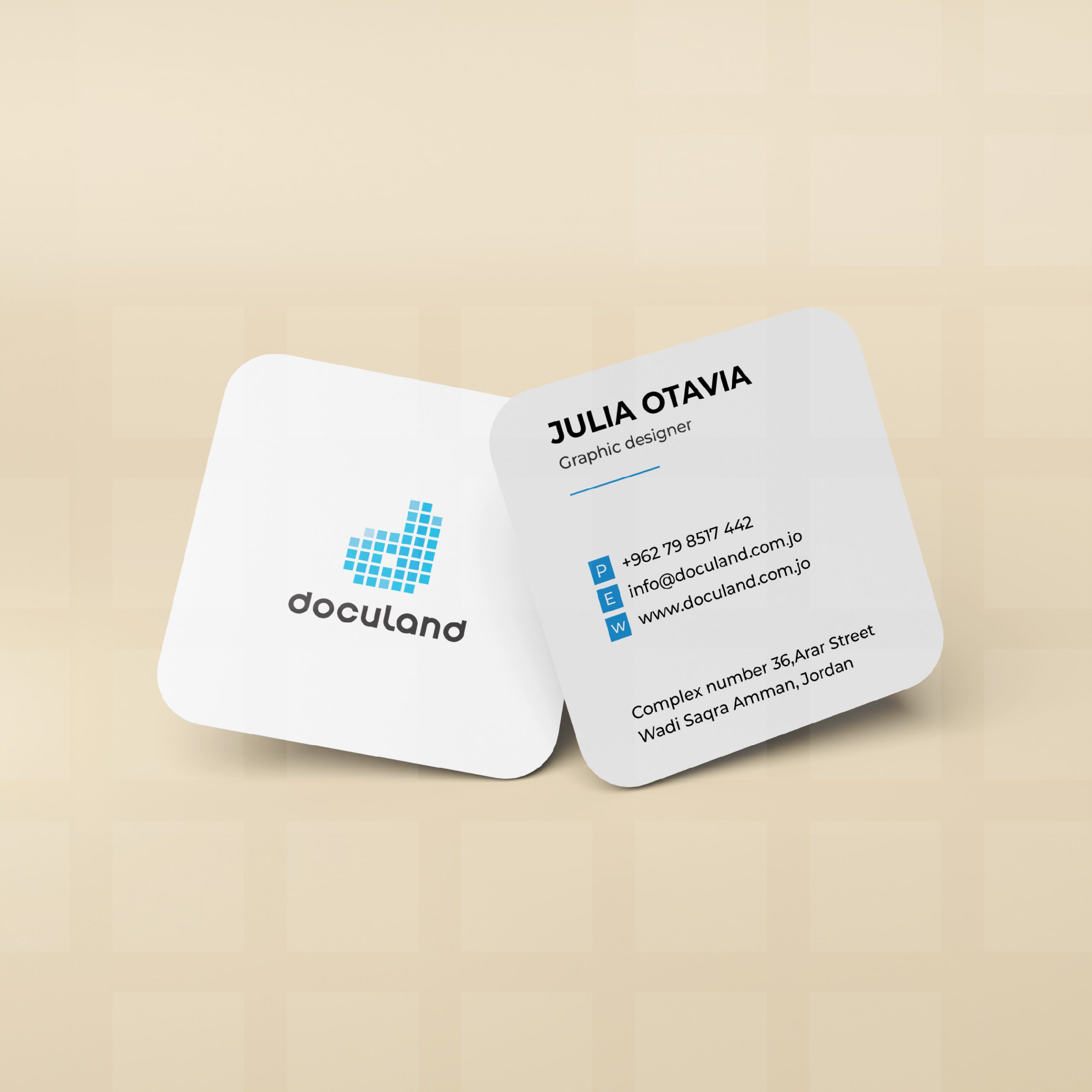Square Rounded Corner Business Cards